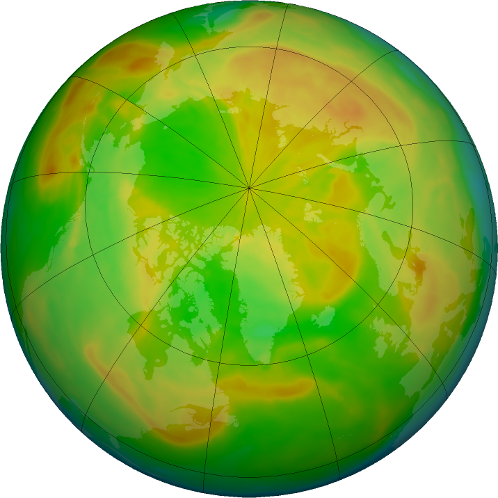 Arctic ozone map for 16 May 2016